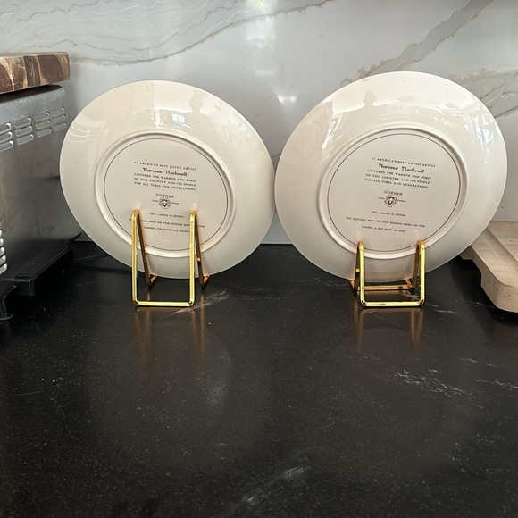 Set of 2 Norman Rockwell Gorham China 1971 4 Seasons Limited Edition Plates - Picture 7 of 9